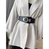 1pc Women Solid Color Vintage Casual PU Leather Waist Belt, Versatile Fashion Accessory For Dresses And Coats Summer, School Halloween Costume