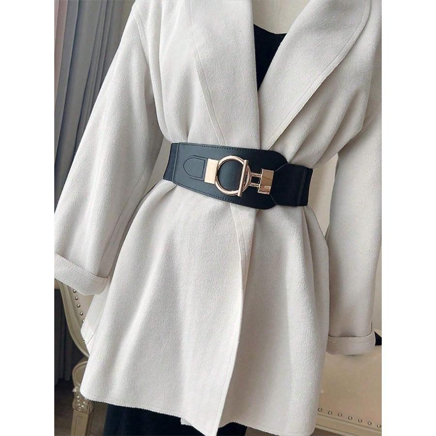 1pc Women Solid Color Vintage Casual PU Leather Waist Belt, Versatile Fashion Accessory For Dresses And Coats Summer, School Halloween Costume
