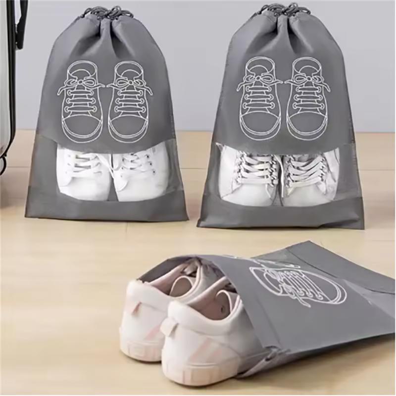 2/5/10 Shoes Storage Bag Closet Organizer Non Woven Travel Portable Bag Waterproof Pocket Clothing Classified Draw Hanging Bag
