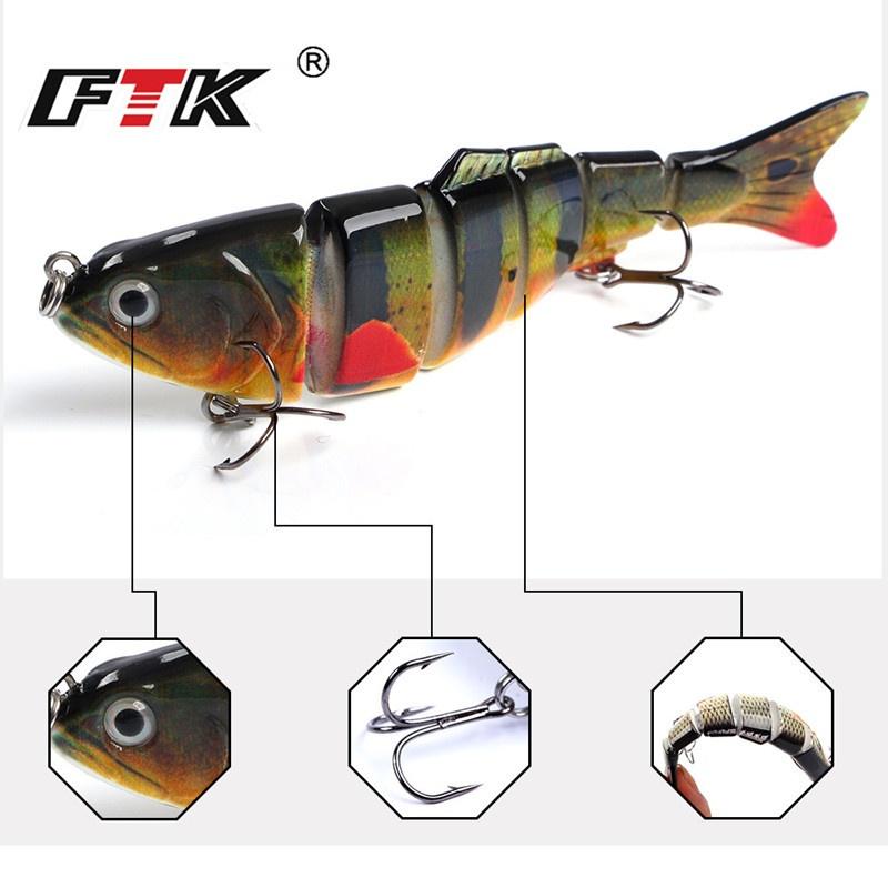 FTK 1KS 6 sekcí Rybařská nástraha s tvrdým potápěním Hmotnost 22 g Délka 122 mm