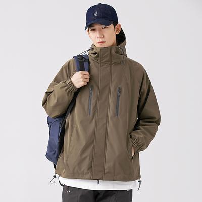 Coat Men's Spring and Autumn New Teen Hooded Casual Jacket Trendy Spring Outdoor Top