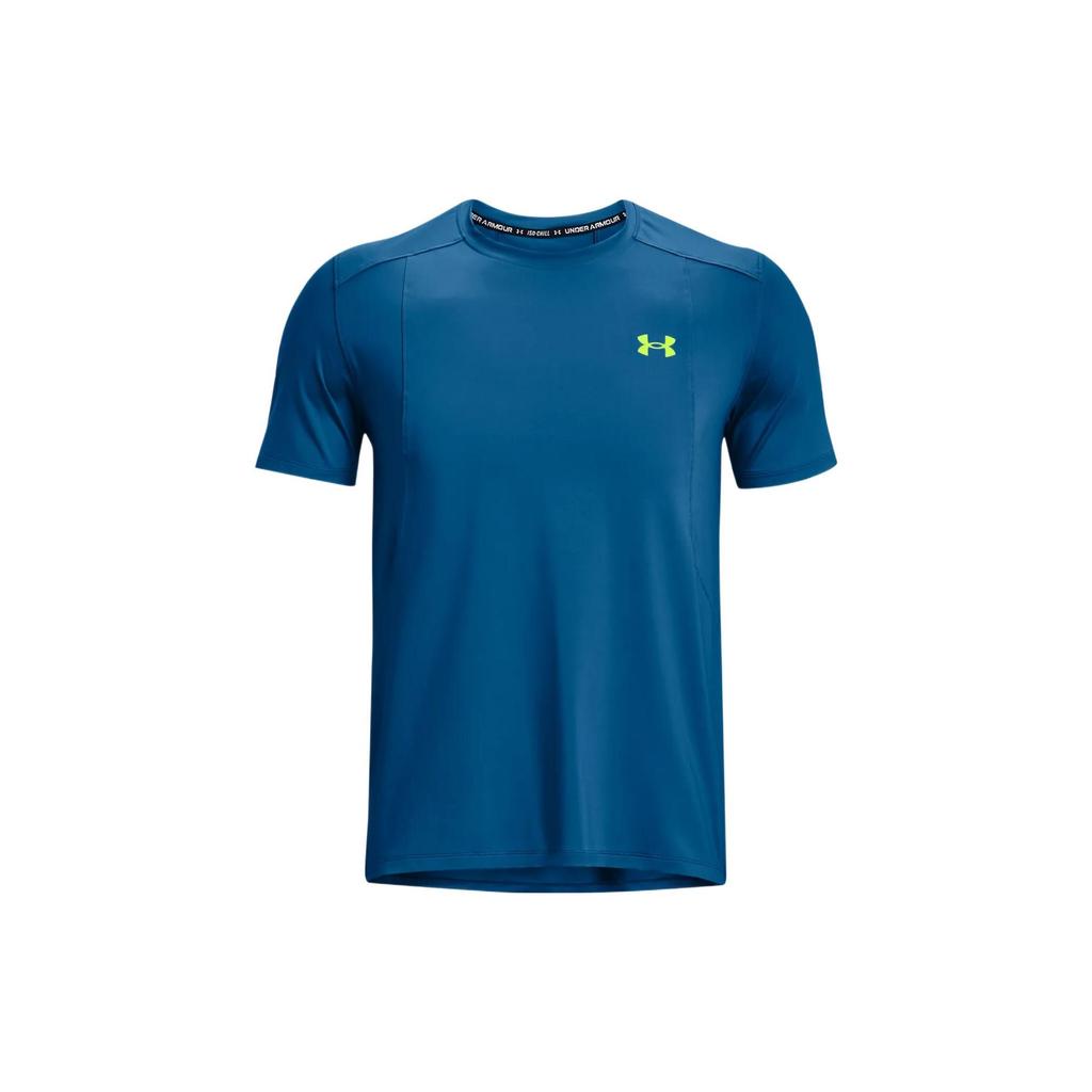 Under Armour Solid Color Logo Crew Neck T-Shirt Men Tops Blue 1370338-899