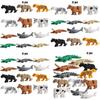 Mini Leopard Crocodile And Shark Animal Building Blocks Set 12 Pieces Of Educational Plastic Toys For Kids