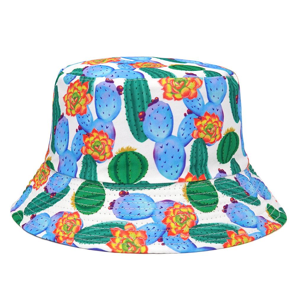 2023 New Creative Fruit Strawberry Printing Multiple Designs Double-sided Fisherman Hat Basin Bucket Hats