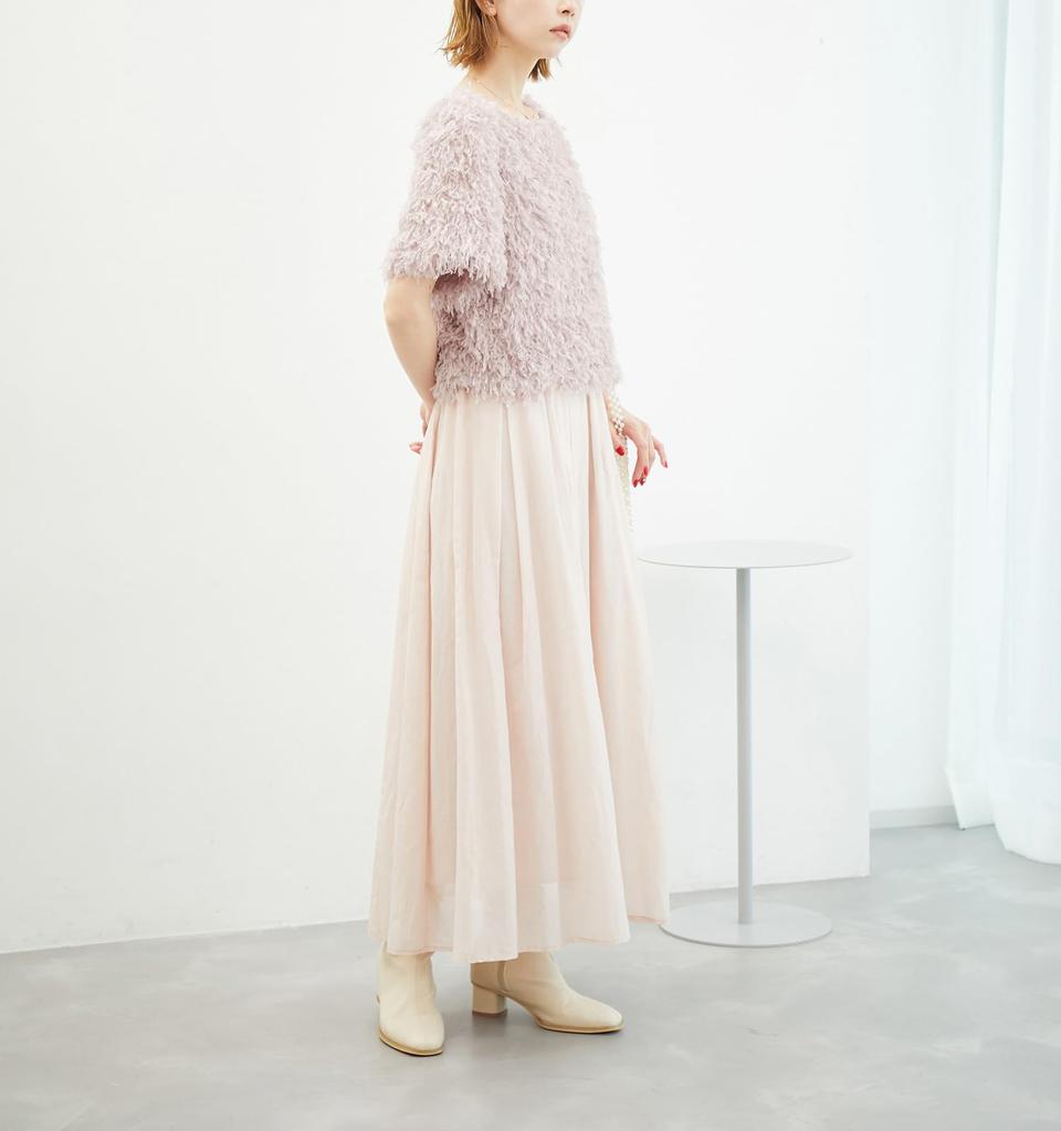 ROPE PICNIC Emur Fringe Half Sleeve Beige 38 Top/2-Way (28)