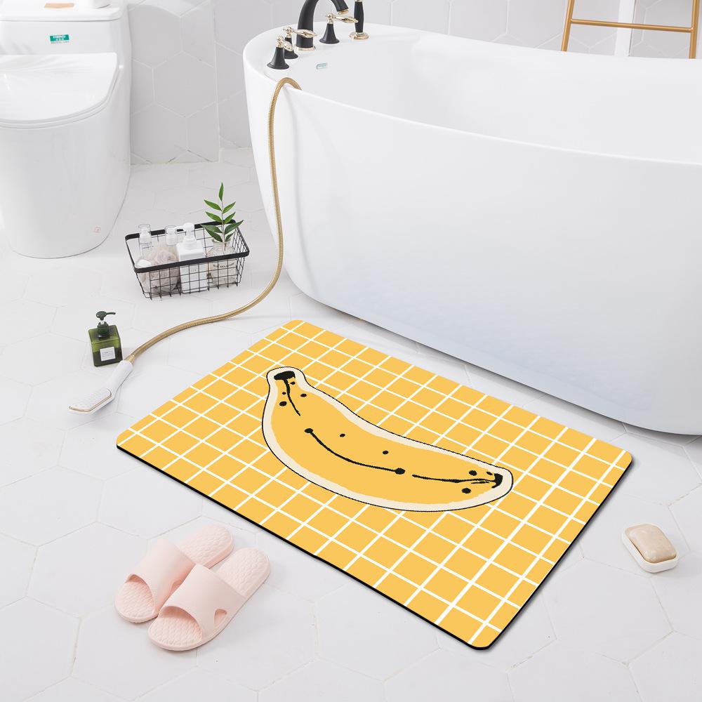 Bathroom Absorbent Non-Slip Mat, Technical Velvet, Bathroom Foot Mat, Door Kitchen Floor Mat