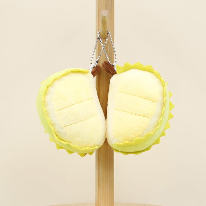 Adorable Durian Plush Toy Keychain Cute Stuffed Fruit Doll Bag Charm 10cm Tall