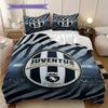 Juventus Football Glory Three-piece Set (1 * Duvet Cover + 2 * Pillowcase, Without Core) Bedding Set Duvet Cover and Pillowcase Soft and Comfortable