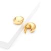 Haisheng Gold Semicircular Earrings, Light Luxury High-end Copper-plated C-shaped Thick Earrings, High-gloss Doudou Stud Earrings.