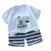 Sommer Cartoon Hoodie und Shorts Set für Kinder aus weicher Baumwolle