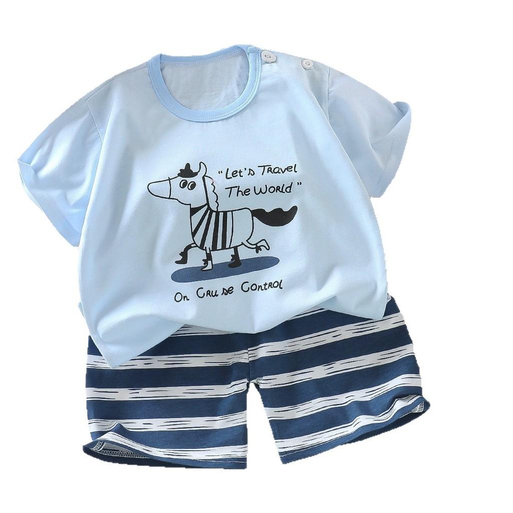 Sommer Cartoon Hoodie und Shorts Set für Kinder aus weicher Baumwolle