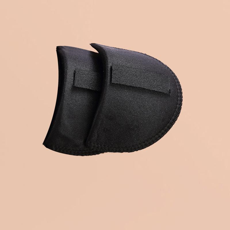 

1 пара дышащих невидимых плечевых накладок на липучке для мужчин и женщин, съемный поролон, широкие плечи, прямые углы и противоскользящие плечи 1 pair чёрный