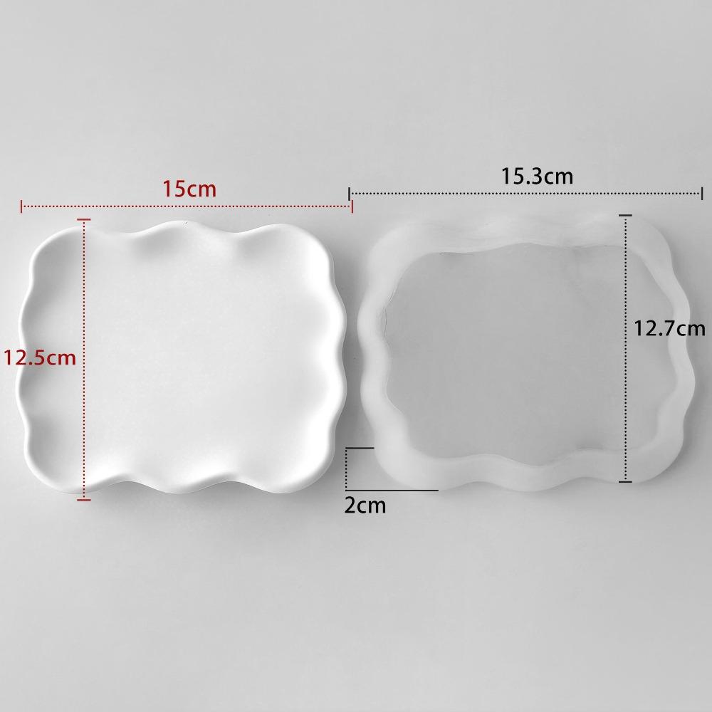 New Geometric Wave Silicone Mold DIY Irregular Shape Resin Molds Reusable Plaster Molds Jewelry Display