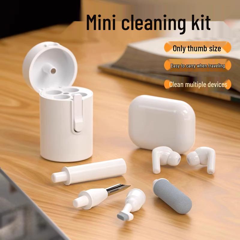 Mini Kulaklık ve Telefon Temizleme Kalemi Seti - Taşınabilir 4 Parçalı Kit Stokta