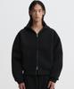 Define Neoprene Crop Zip-Up Hoodie Black