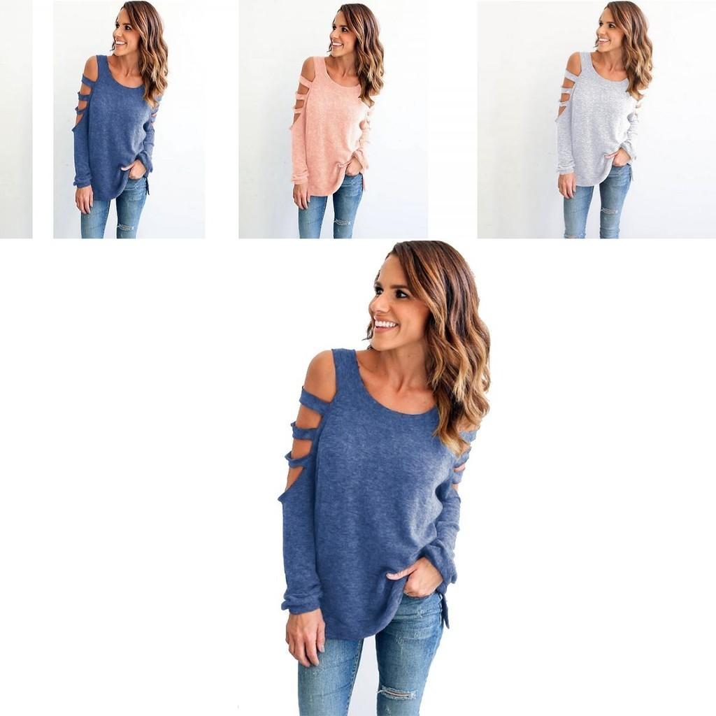 Women's Soft Breathable Long Sleeve Sexy Top T-shirt