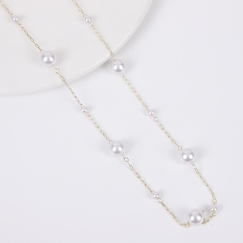 1pc Imitation Pearl Women's Necklace, Niche Light Luxury Necklace, Versatile, Adjustable Size Women's Necklace Gift