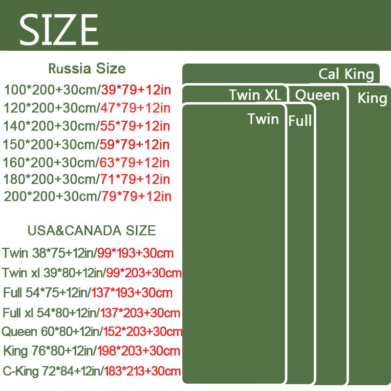 8 Colors, 9 Sizes Waterproof Bedsheet Comfortable Fitted Sheets for All Seasons Perfect for King Beds Soft Bedding Smooth Texture Mattress Protector