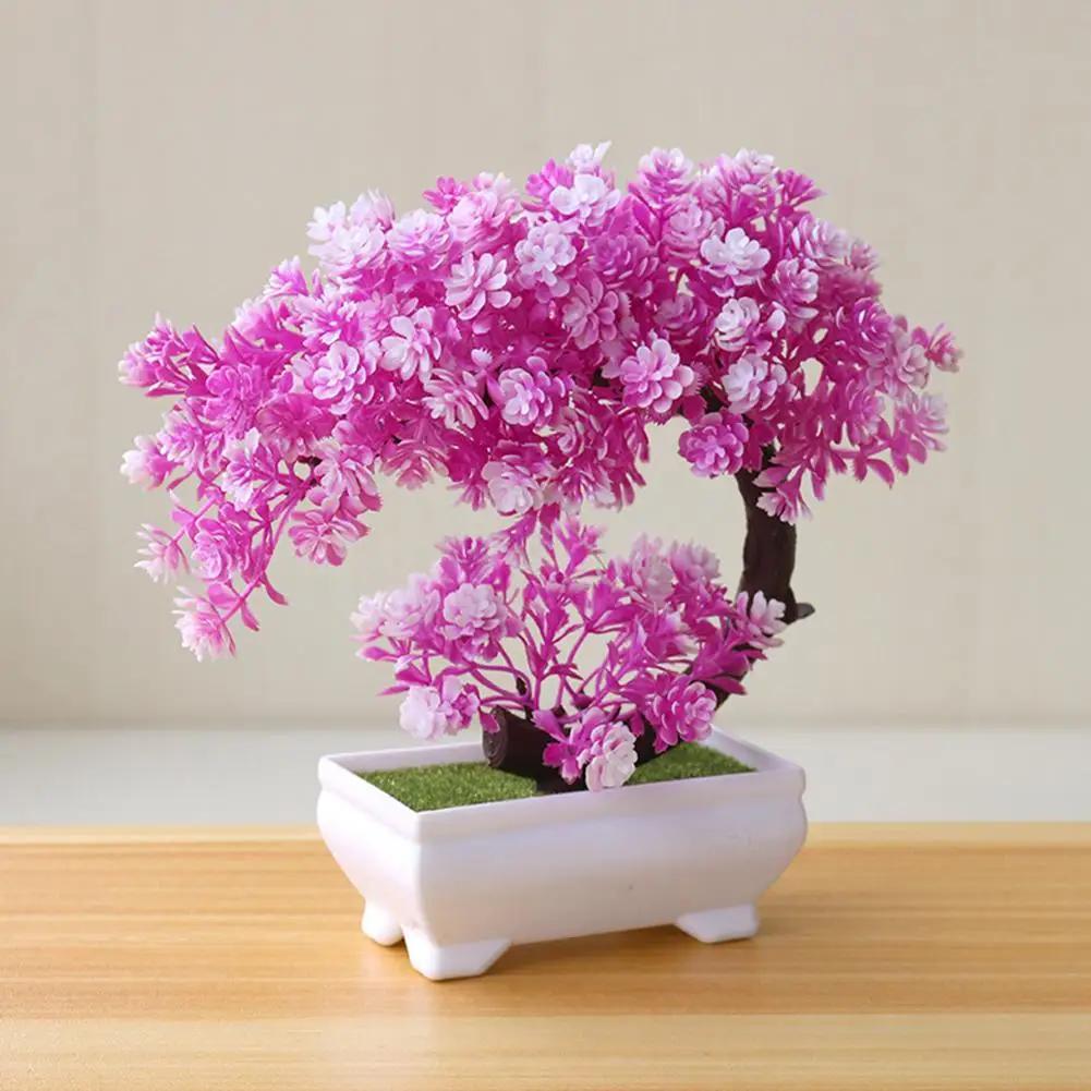 Artificial Plants Bonsai Small Tree Simulation Plants Fake Flowers Table Potted Ornaments Home Decoration Hotel Garden Decor