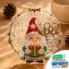 Christmas Window Decorations Faux Diamond Art Ornament, DIY Santa Claus Sun Catcher Kit, Rhinestone Stress Relieving Craft Projects Xmas Wreath