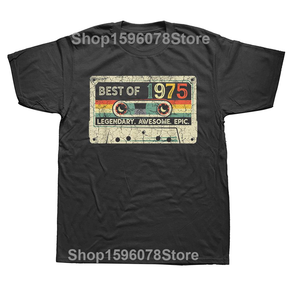 Funny 49 Year Old Vintage 1975 Limited Edition T Shirts Summer Streetwear Short Sleeve Birthday Gifts T-shirt Mens Clothing