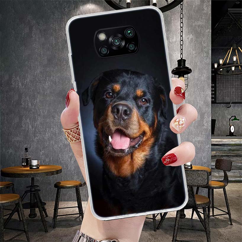 Rottweiler Dog Soft Phone Case For Xiaomi Redmi 15C 15 13C 13 Poco X5 X6 X7 F7 Ultra M7 12C 12 10 10C 9C 9A 9T 9 Fundas Poco X3