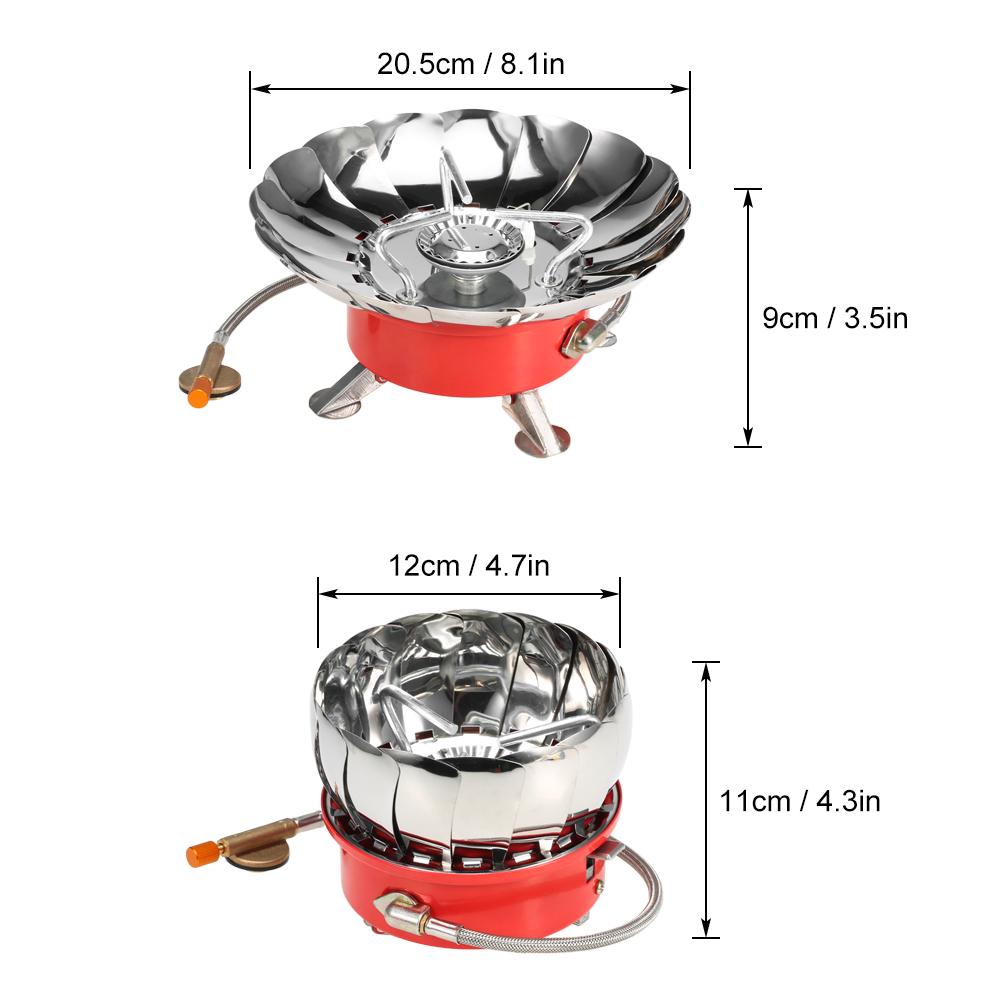 Lixada Windproof Piezo Ignition Gas Stove Outdoor Cooking Gas Burner with