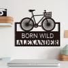 Metal Bike Wall Art Decor Cycling Gift for Man Cave Garage
