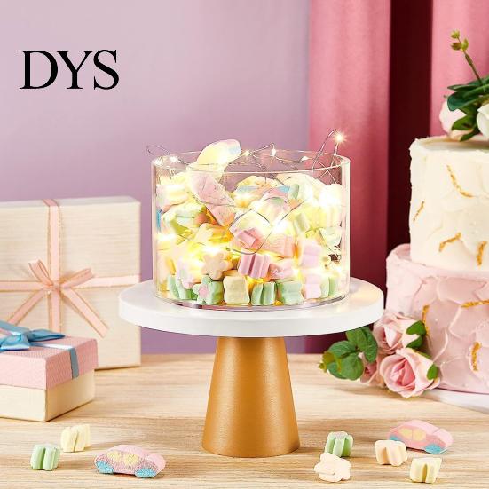 Heavy Duty Cupcake Stand Fillable Cake Round Square Hexagon Wedding?Birthday Clear Party?Cake Display Riser Tier Holder Reusable