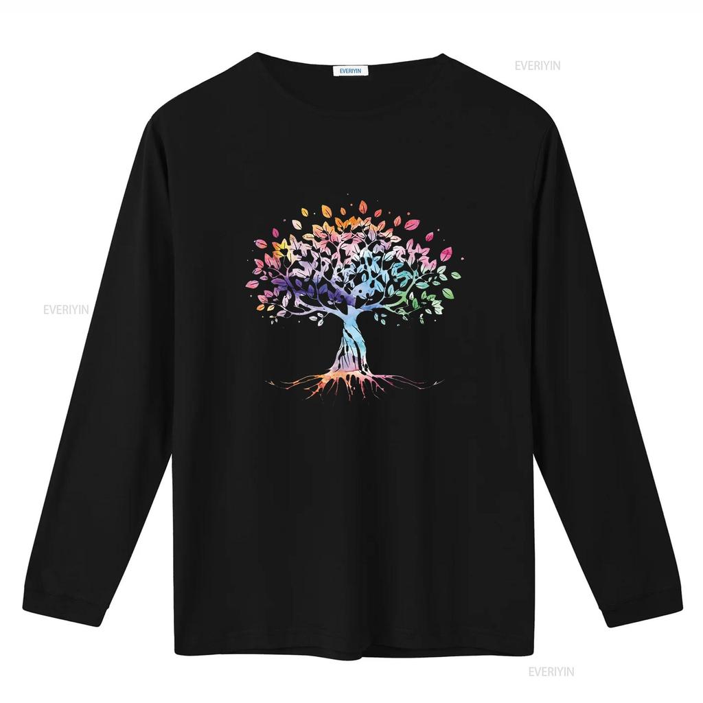 Mens Colorful Life Is Really Good Vintage Unique Tree Art T Shirt Black Medium vintage Washed Comfortable Slightly Casual