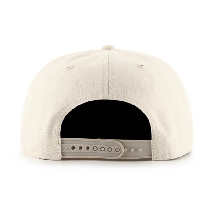 Casquette Snapback Captain - 47 Brand - New York Yankees - Blanc et Noir - 100% coton