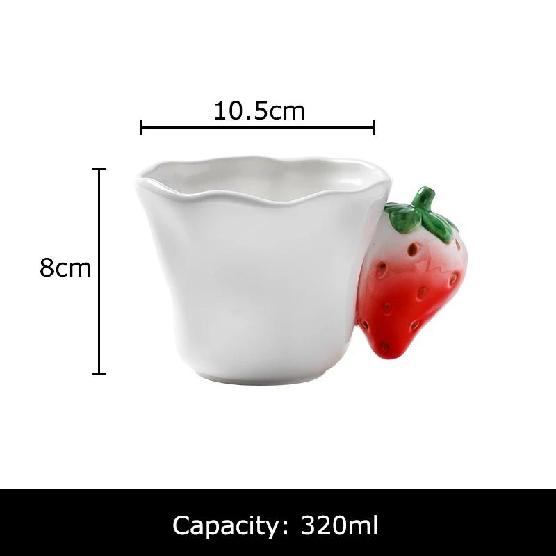 Simulated Fruits Handle Mug Fun Ceramic Cups Dining Table Coffee Mugs Afternoon Tea Teacup Water Cup Fruits Juice Container