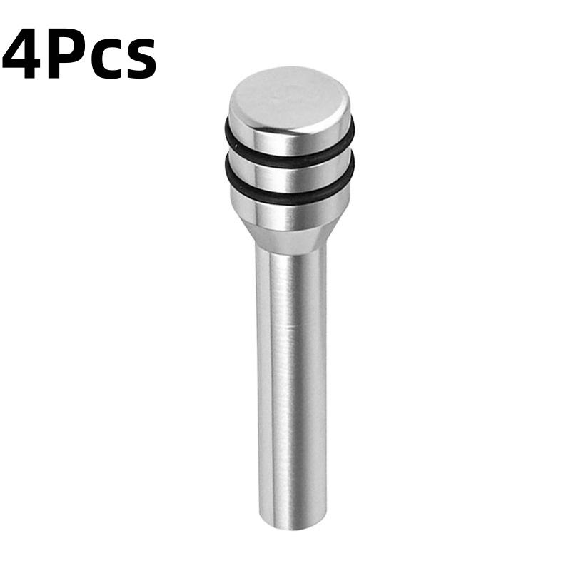 Car Knob Pull Lock Pin 4Pcs Door Lock Rod Universal Security Insurance Latch Pins for Automobile Protection серебряный