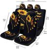 Sonnenblumen Schmetterlinge Herz Design Autositzbezüge Set Für Die Meisten Autos, Trendige Atmungsaktive Dekorative Autositzschutzbezüge F