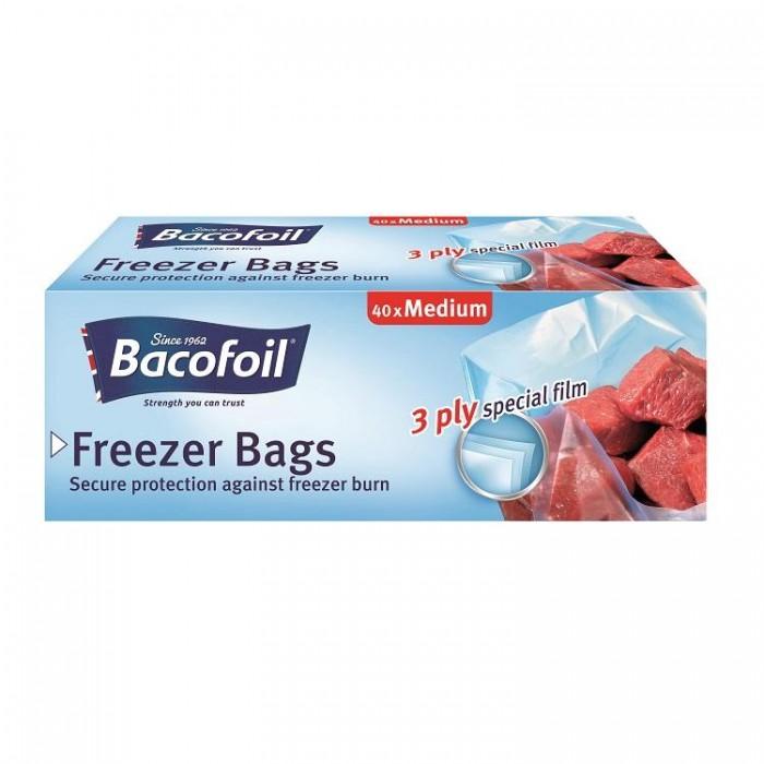 Bacofoil Freezer Bags Medium 25 x 32cm 3L 40pk