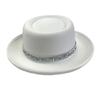 New 2025 Four Seasons Top Hat Diamond Felt Hat Rolled Edge Flat Top Fashion Versatile Sunscreen Women And Men