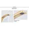Golden Polished Bathroom Vanity Faucet Single Handle Hot and Cold Water Mixier Sink Faucet Deck Mount Crane