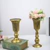 Wedding Gold Metal Vases Flower Table Vases Centerpieces Trumpet Iron Vases Great Ornament for Wedding Dining Room Decor