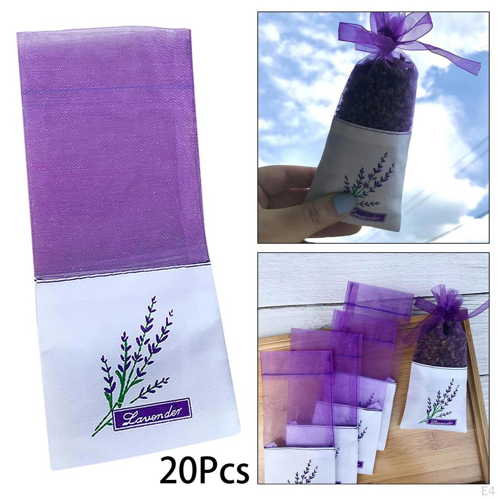 Bags, Empty Small Mesh Reusable Muslin Bags for Lavender Spice, 7 X 16.5cm, Packaging,