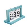 Wooden Vintage Home Calendar Cafe Desktop Decorative Rustic Ornaments DIY Flip Planner Table Perpetual Calendar Office Supplies