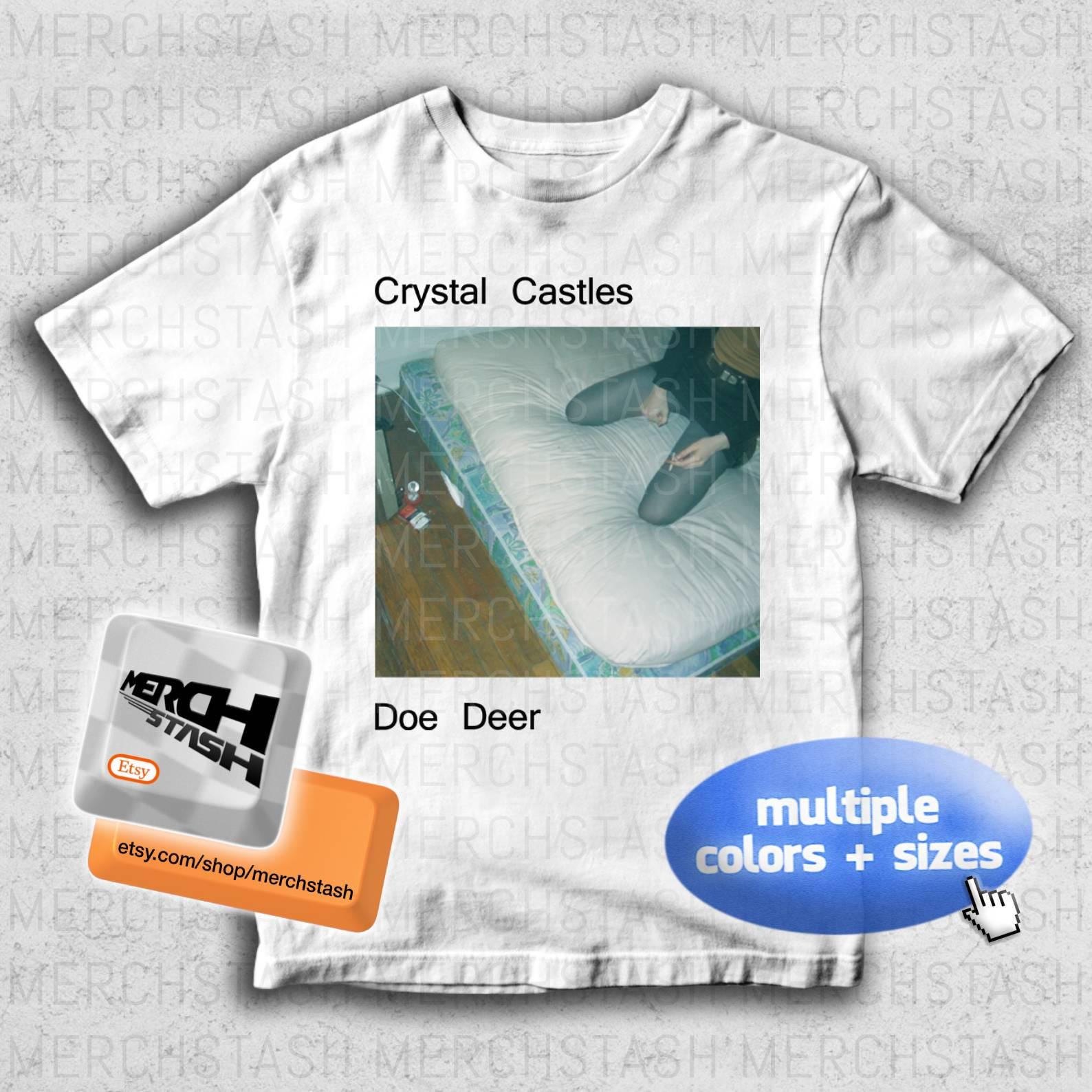 Crystal Castles Doe Deer T-Shirt Tee Merch | Y2K Snow Strippers Dean Blunt Nettspend Xaviersobased Fakemink Bladee 2Hollis Drain Gang Joeyy XL