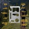 11-in-1 Stainless Steel Multi-Tool Card - EDC Pocket Survival Gear with Bottle Opener, Wrench, Saw, Ruler Outdoor Camping & Hunting Accessory