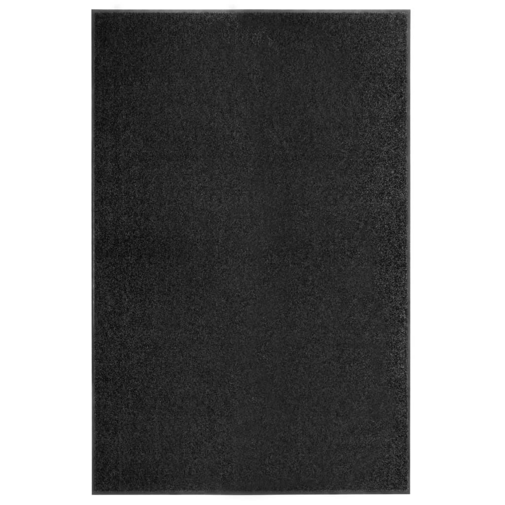 Washable Doormat Black 120x180 cm