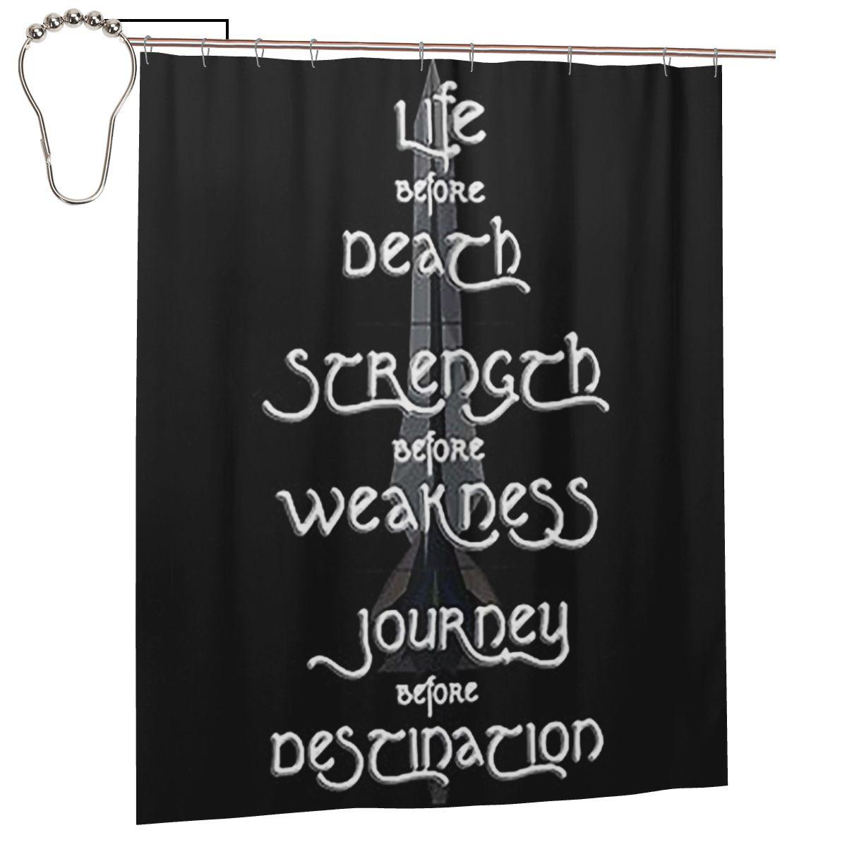 

Strength Before Weakness, Journey Before Destination Shower Curtain Bathroom Polyester Waterproof Bath Curtains With Hooks W60H190(CM)-1 Pcs