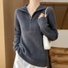 Women's cashmere sweater Qinghe cashmere 30% cashmere 70% wool autumn and winter pullover warm and fashionable