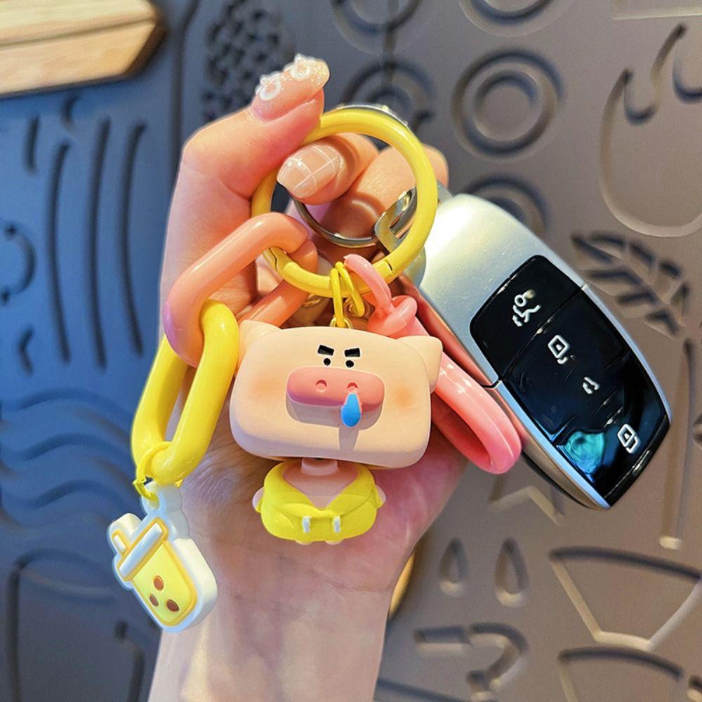 Keychains Animal Key Chain Rabbit Cartoon Doll Pendant Delicate Little Cute Keyring Women