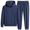 Spring and Autumn Hooded Jacket Men's Loose Casual Sports Suit, Middle-aged and Young Loose Casual Hoodie Set