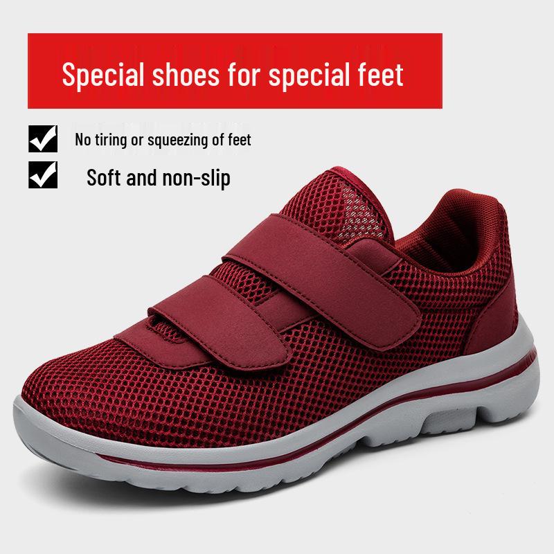 Sommer-Schuhe für ältere Menschen mit breiter Zehenbox für geschwollene Füße, Hallux Valgus, Diabetikerfuß, Damen Komfortschuhe 42 black
