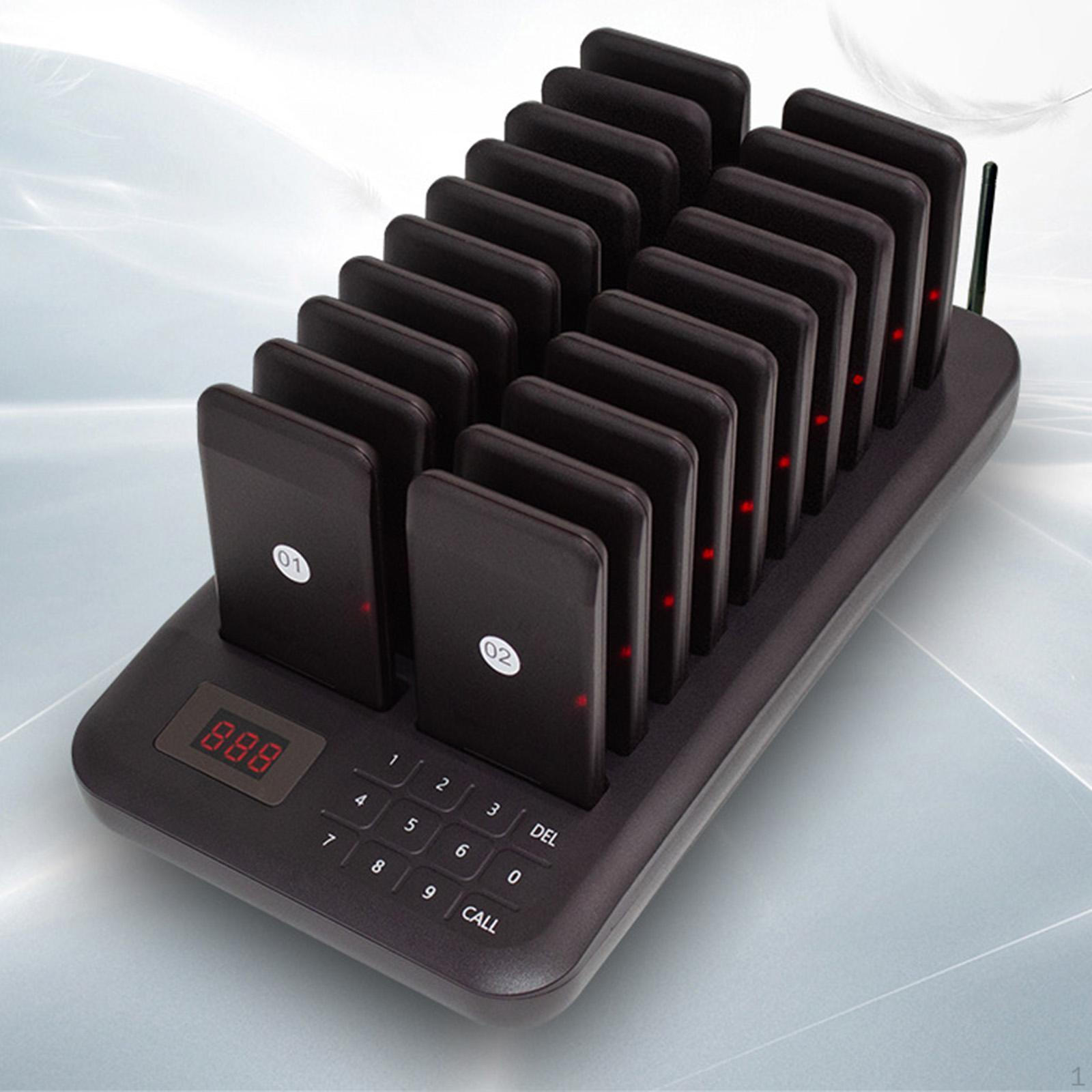 

Ресторан Пейджер Система Звонки Кафе Детская Столовая Беспроводной Звонок Black 16 Pagers