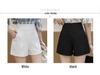 2024 Women's A-Line High Waist Wide Leg Black Shorts for Spring, Summer & Autumn